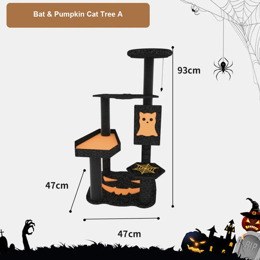 Halloween Bat & Pumpkin Cat Tree