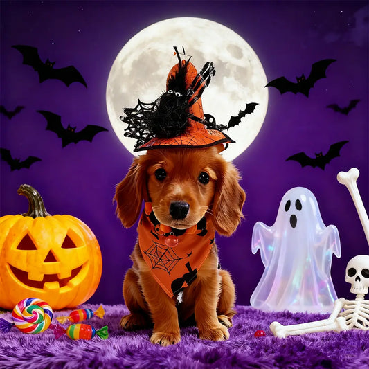 Halloween Pet Spider Hat Accessory Set