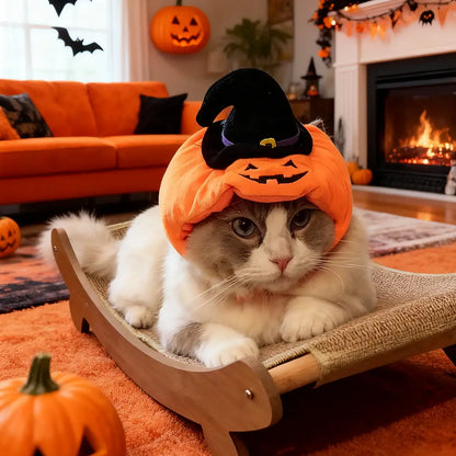 Halloween Pumpkin Hat for Pets