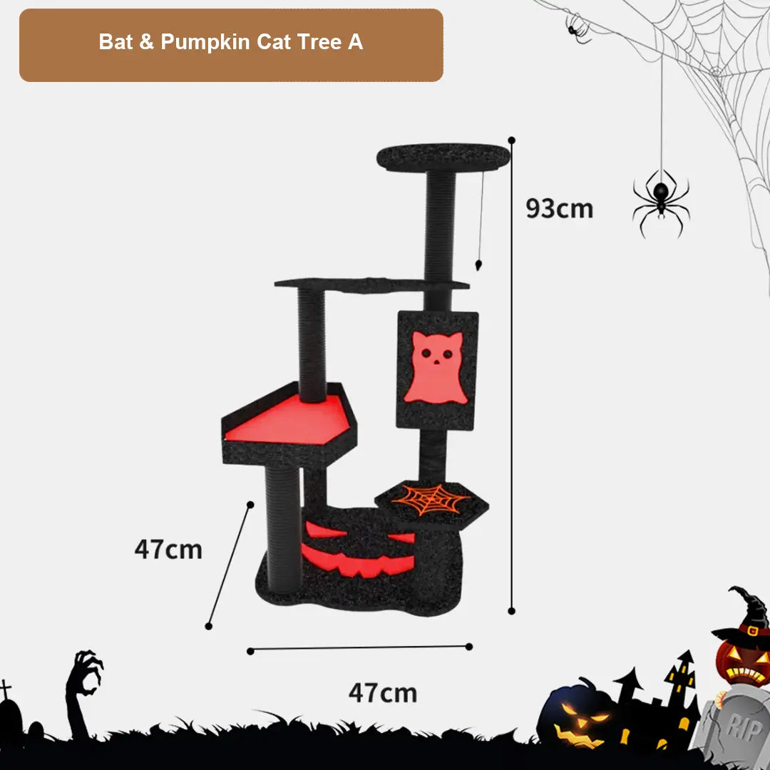 Halloween Bat & Pumpkin Cat Tree