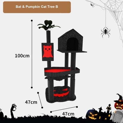 Halloween Bat & Pumpkin Cat Tree