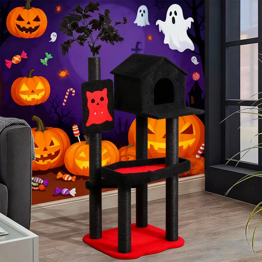Halloween Bat & Pumpkin Cat Tree