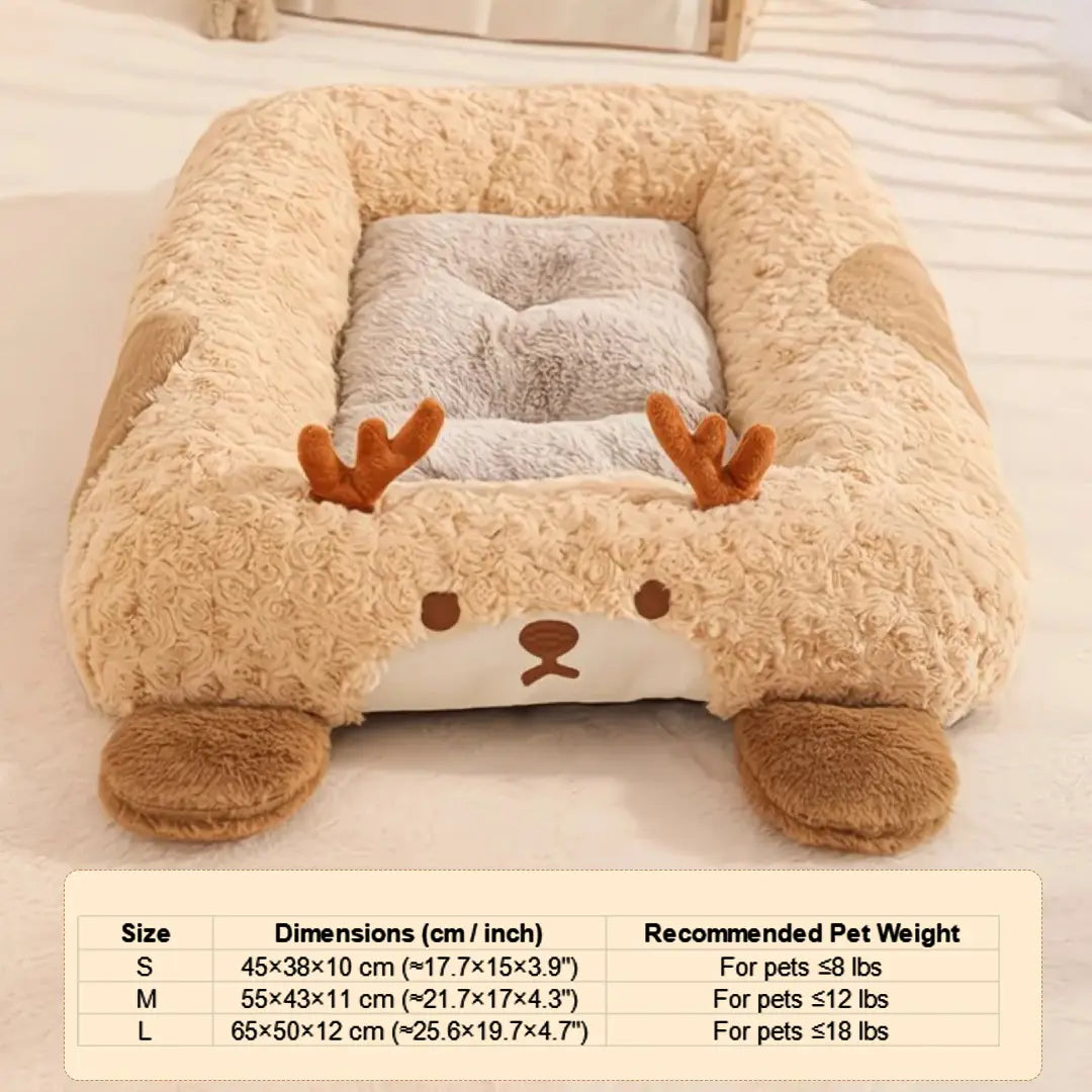 Pawsmas Reindeer Family Series Pet Bed