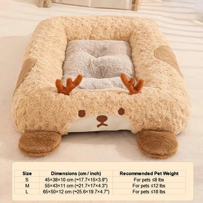 Pawsmas Reindeer Family Series Pet Bed