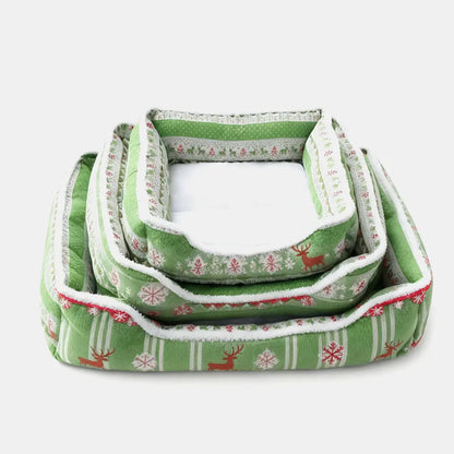 Pawsmas Reindeer Print Pet Bed