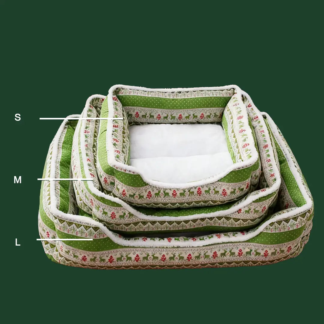 Pawsmas Reindeer Print Pet Bed