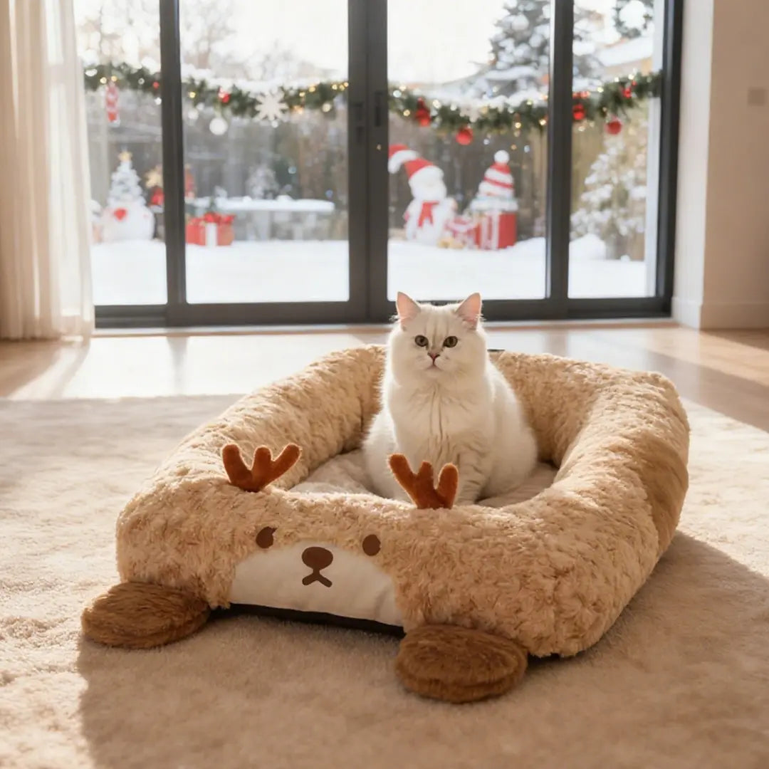 Pawsmas Reindeer Family Series Pet Bed