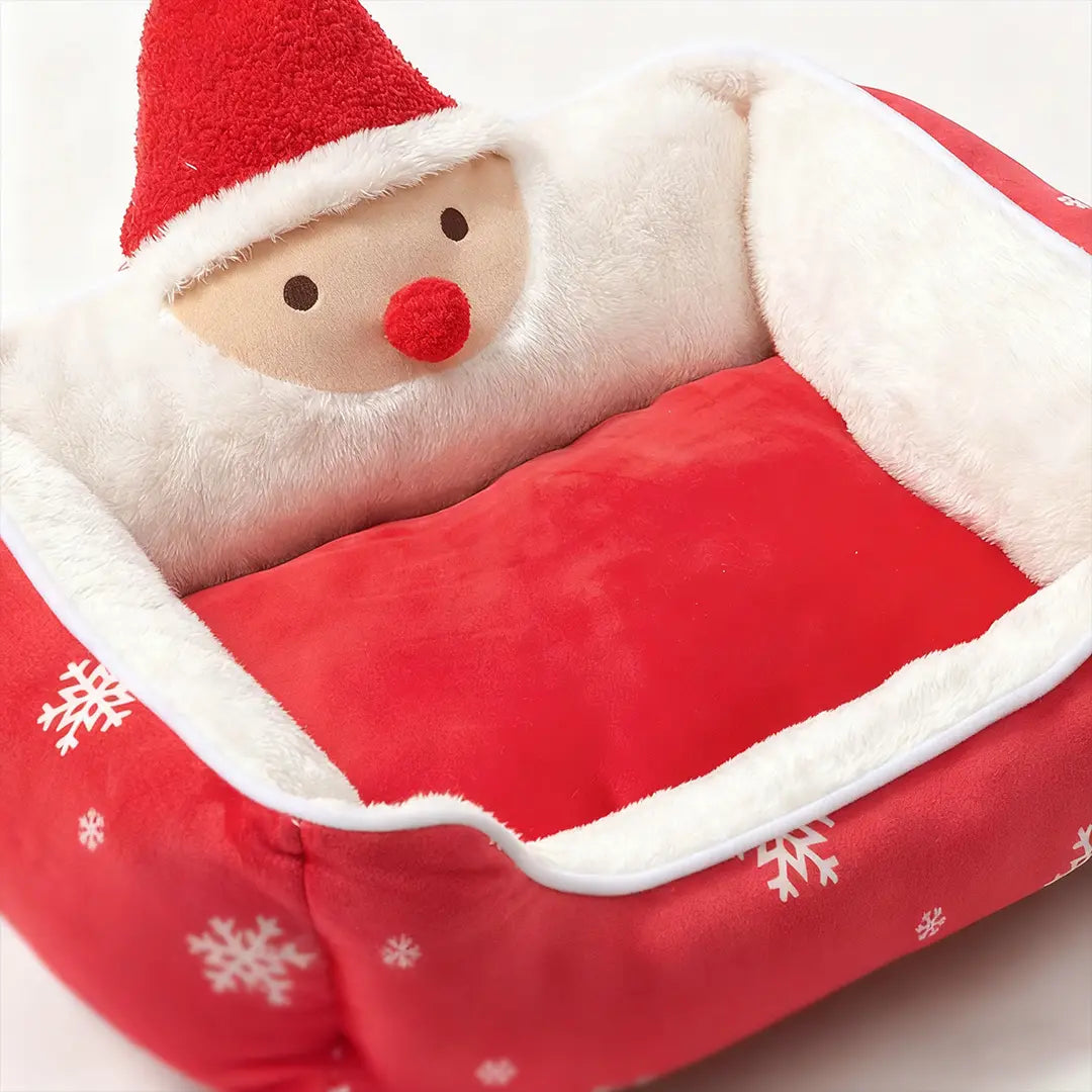Pawsmas Santa & Reindeer Pet Bed