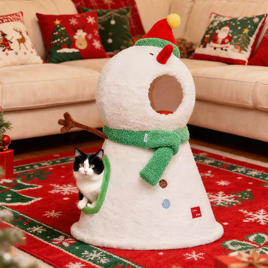 Pawsmas Snowman Pet House