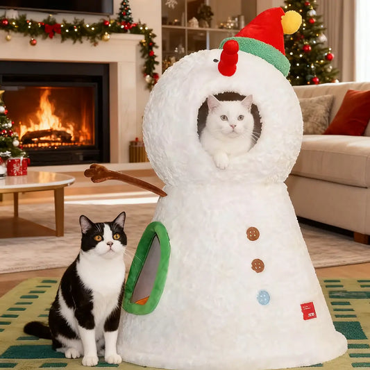 Pawsmas Snowman Pet House
