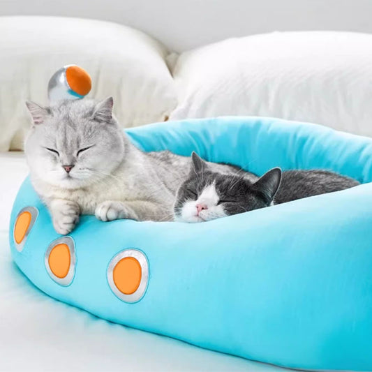 Submarine Breeze Pet Bed – Summer Cooling Dog House for Small & Medium Pets