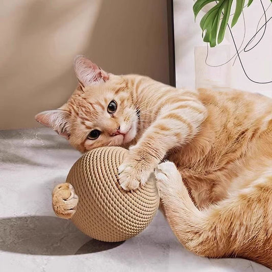 Super Large Sisal Ball, Customized Cat Toy, Self-Entertainment Tool, Teeth Grinding, Chewing And Sound