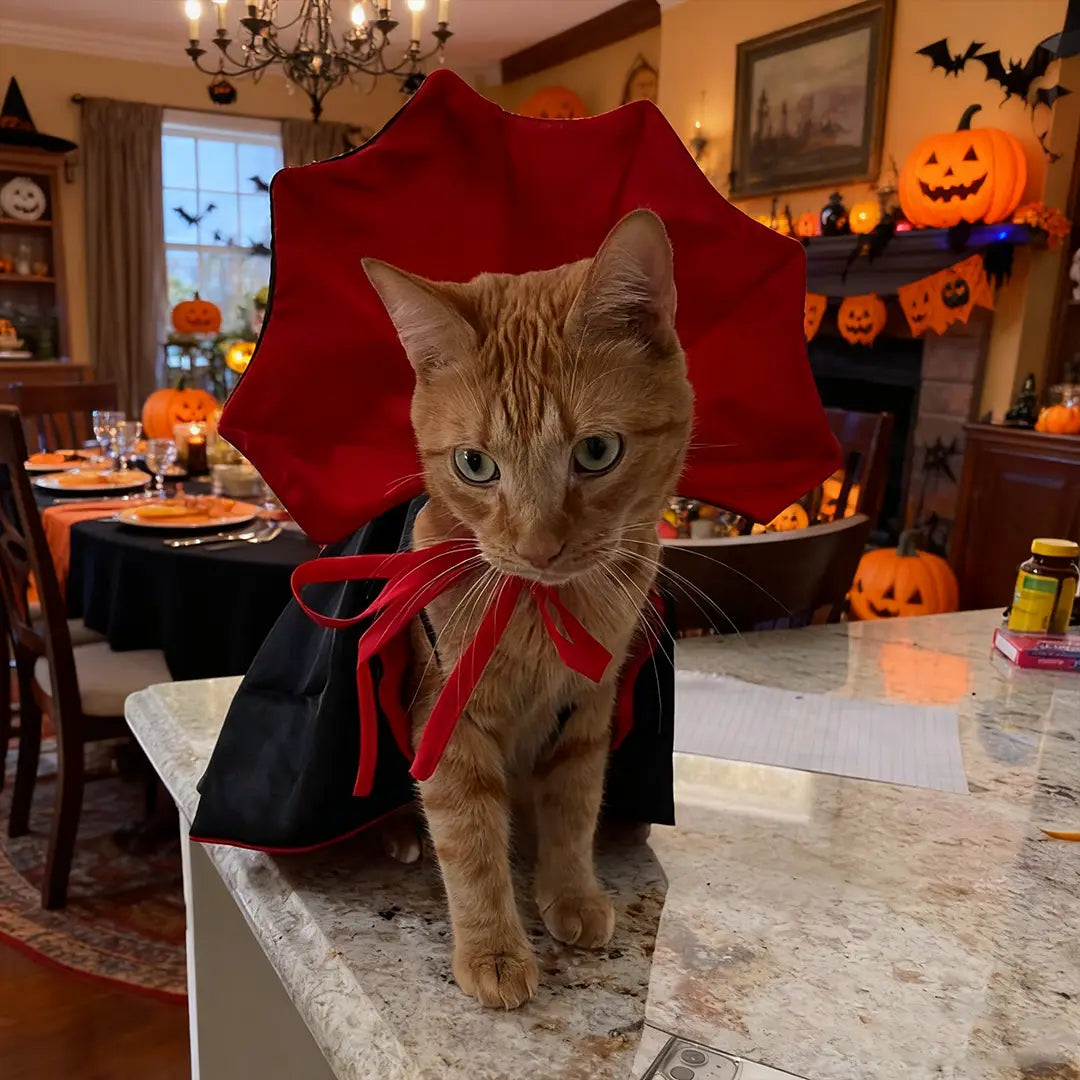 Halloween Vampire Count Pet Cloak