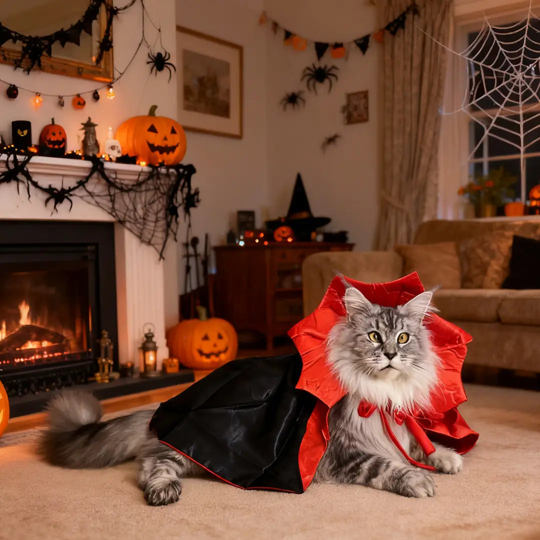 Halloween Vampire Count Pet Cloak