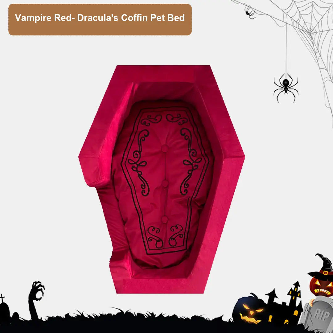 Halloween Dracula's Coffin Pet Bed