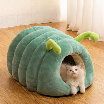 Caterpillar-Shaped Tunnel Cat Bed