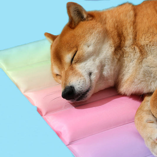 Rainbow Pet Cooling Gel Mat For Dogs Cats – Non-Toxic Ice Pad for Dogs & Cats (No Freezing Needed)