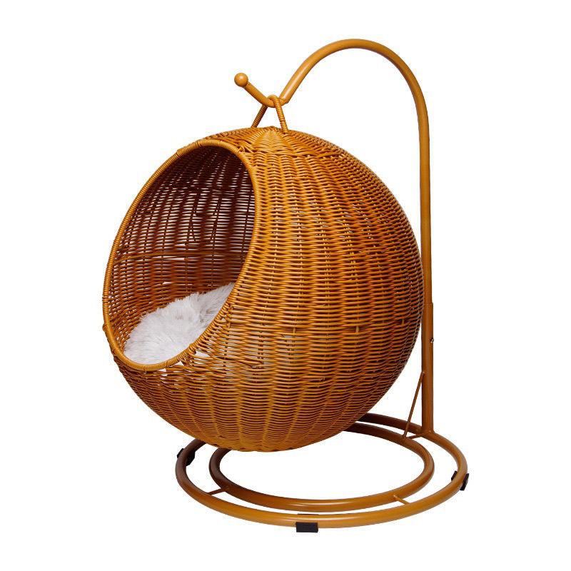 Natural seagrass woven hammock pet bed cat bed