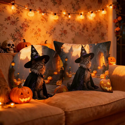 Halloween Custom Pet Portrait Pillow