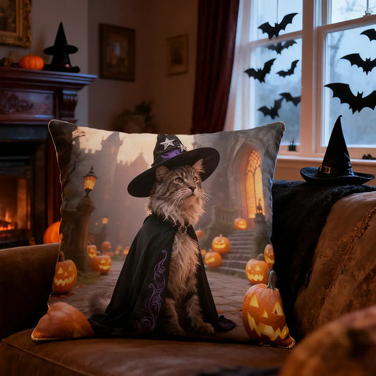 Halloween Custom Pet Portrait Pillow